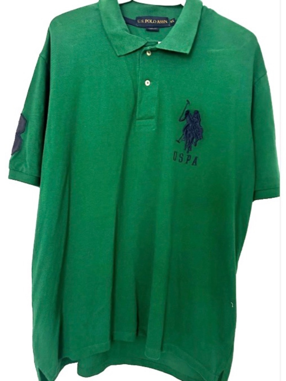 U.S. Polo Assn Mens SZ XL 100% Cotton Short Sleeve Green Polo Shirt
